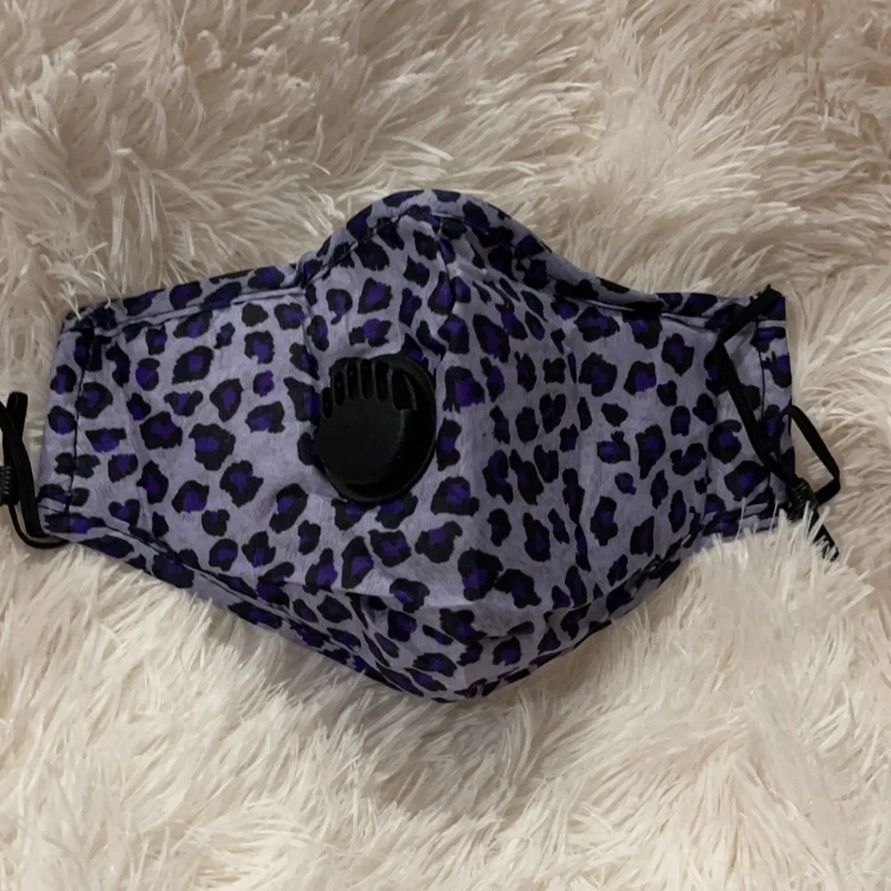 New purple leopard face mask